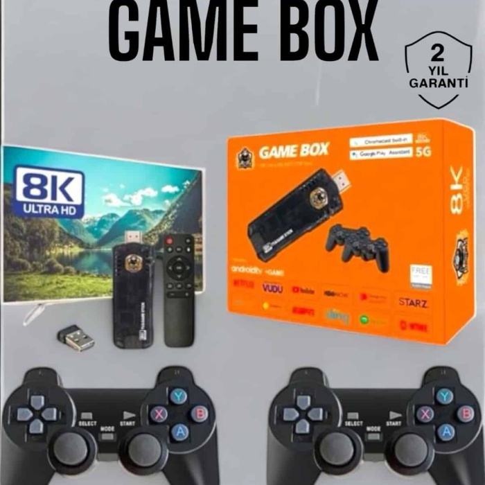 KESGİN MARKET ® 8K Premium 20.000 Oyunlu Gamebox TV Uyumlu
