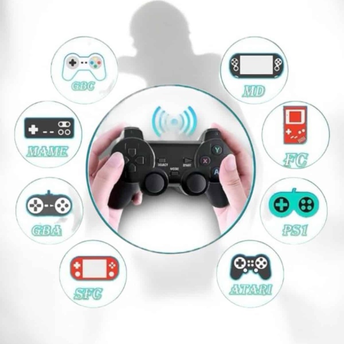 KESGİN MARKET ®   Atari 2.4g Uyumlu Kablosuz Çift Kol Game Stick