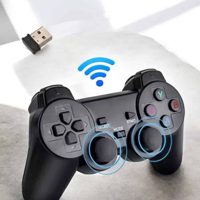 KESGİN MARKET ® Game Stick 2000 Oyunlu 2.4G Kablosuz Çift Kol Yüksek Hassasiyetli Wireless