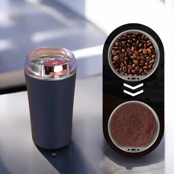 KESGİN MARKET ® Taşınabilir Kahve & Baharat Öğütücü, Kolay Temizlenebilir ve Uzun Ömürlü Paslanmaz Çelik