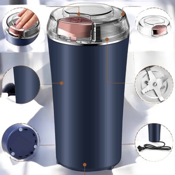 KESGİN MARKET ® Kahve Ve Baharat Öğütücü Dayanıklı Paslanmaz Çelik Kolay Kullanım