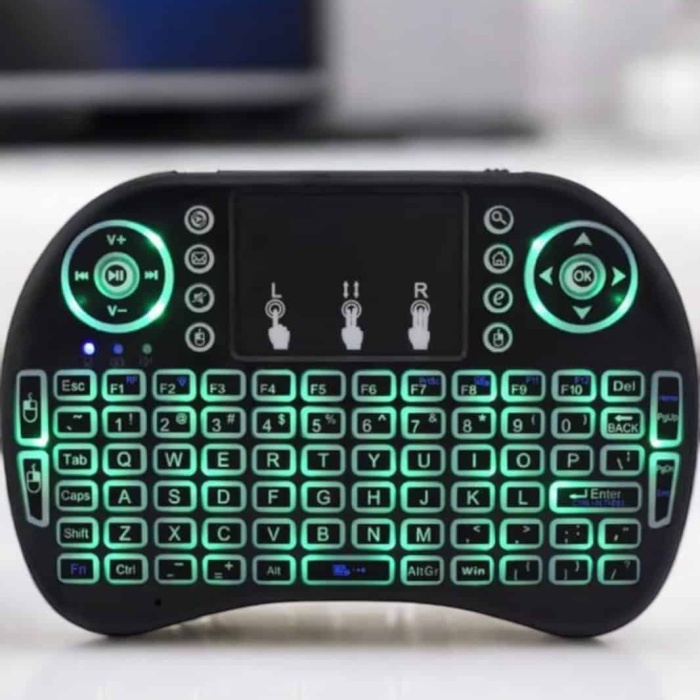 KESGİN MARKET ® TV Uyumlu Mini Klavye Q Klavye Işıklı Tüm Cihazlara Uyumlu