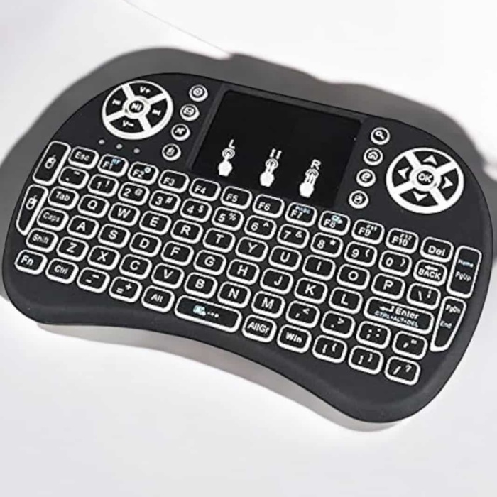 KESGİN MARKET ® Işıklı Kablosuz Mini Q Klavye Tüm Cihazlara Uyumlu