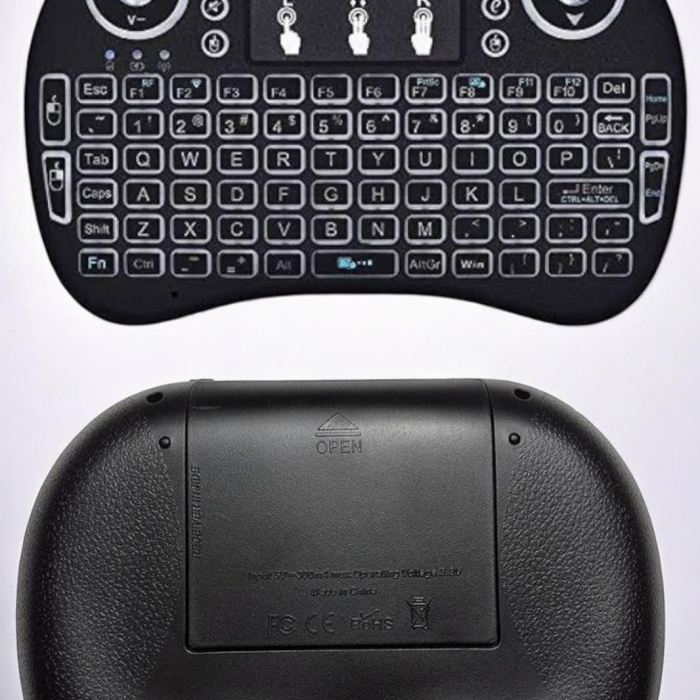 KESGİN MARKET ® Işıklı Kablosuz Mini Q Klavye Tüm Cihazlara Uyumlu