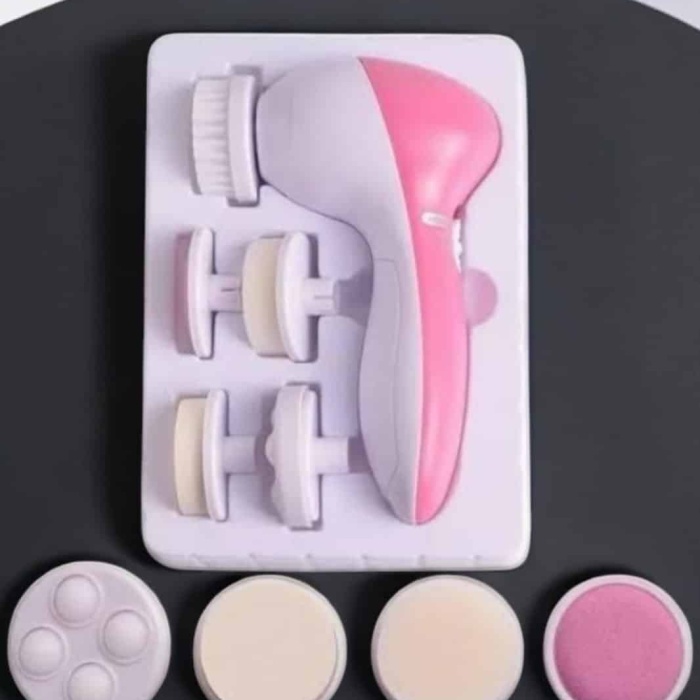 KESGİN MARKET ® Taşınabilir Yüz Temizleme Cihazı Masaj, Peeling, Temizlik 5 Başlıklı