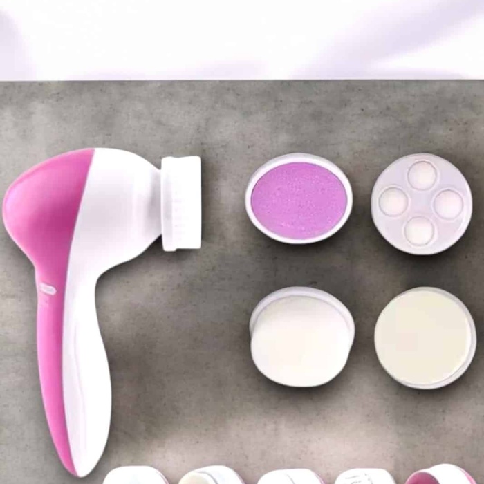 KESGİN MARKET ® Taşınabilir Yüz Temizleme Cihazı Masaj, Peeling, Temizlik 5 Başlıklı