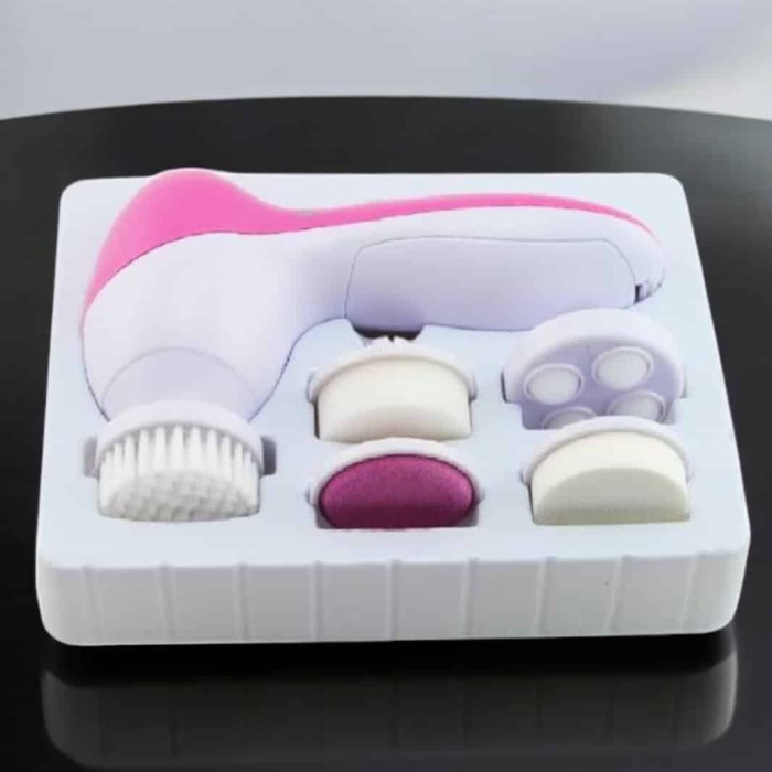 KESGİN MARKET ® Taşınabilir Yüz Temizleme Cihazı Masaj, Peeling, Temizlik 5 Başlıklı