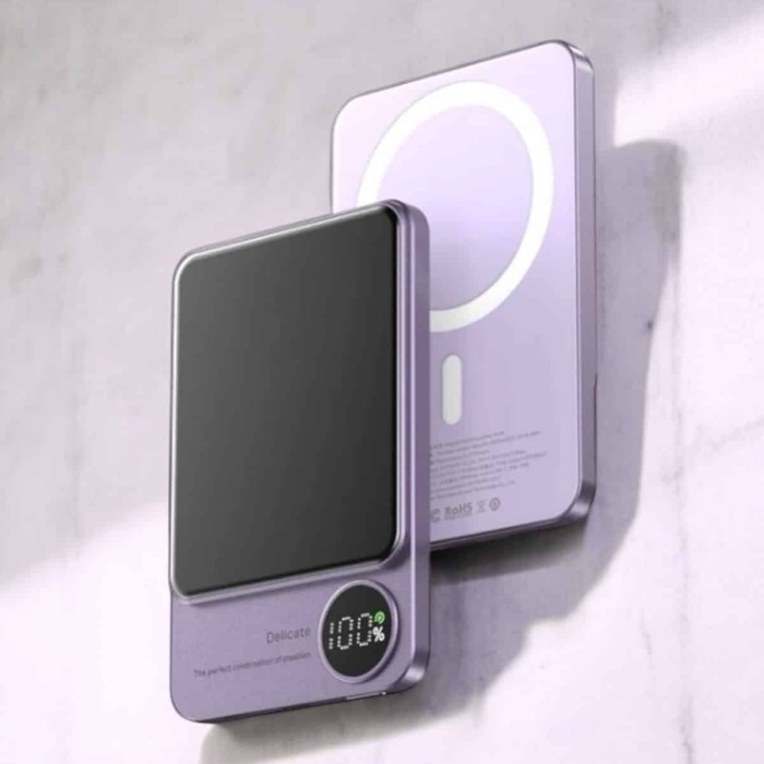 KESGİN MARKET ® 22.5W Magsafe Kablosuz Şarjlı Powerbank Dijital Ekran ve Hızlı Şarj