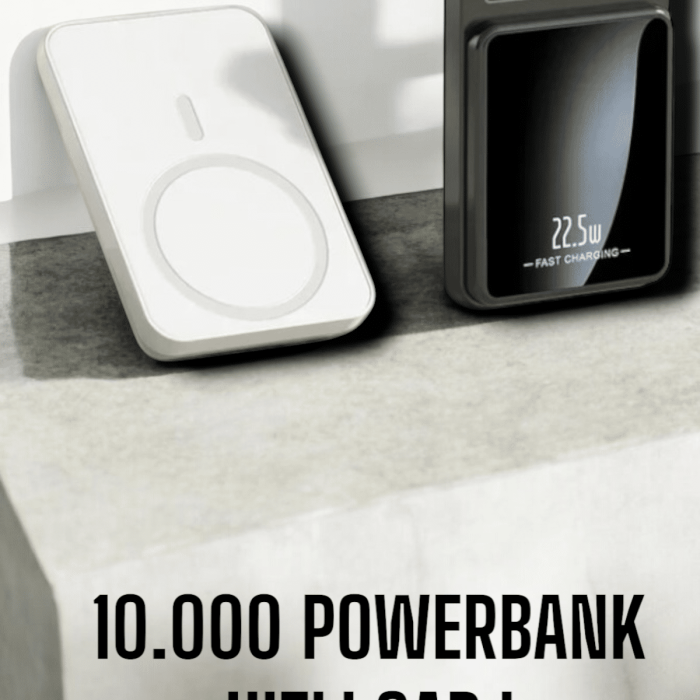 KESGİN MARKET ® 22.5W Magsafe Kablosuz Şarjlı Powerbank Dijital Ekran ve Hızlı Şarj