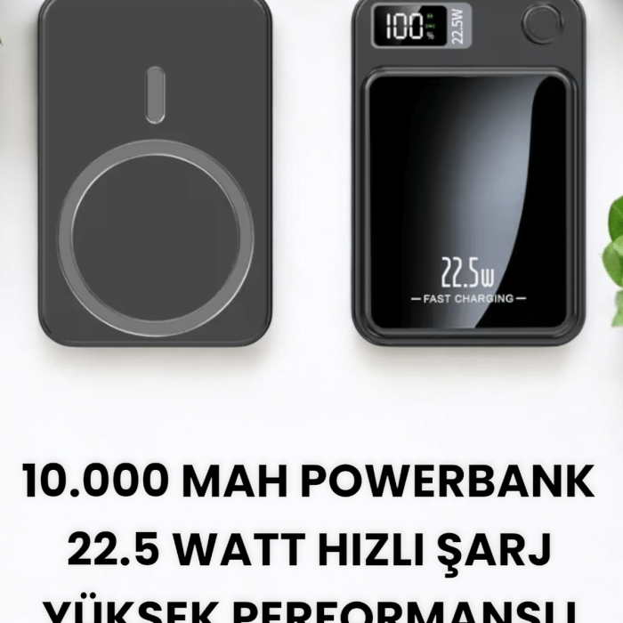KESGİN MARKET ® Pratik ve Taşınabilir 10.000 mAh Wireless Powerbank Hızlı Şarj Avantajı