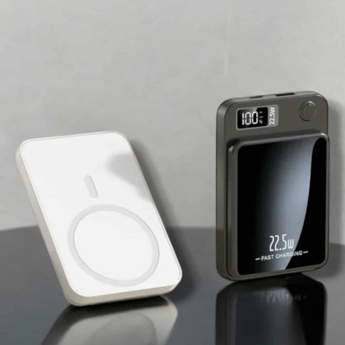 KESGİN MARKET ® iOS Uyumlu 22.5W Hızlı Şarj Magsafe Powerbank Dijital Göstergeli 10.000 mAh