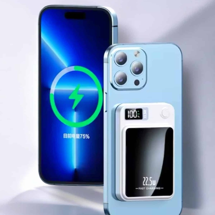 KESGİN MARKET ® iOS Uyumlu 22.5W Hızlı Şarj Magsafe Powerbank Dijital Göstergeli 10.000 mAh