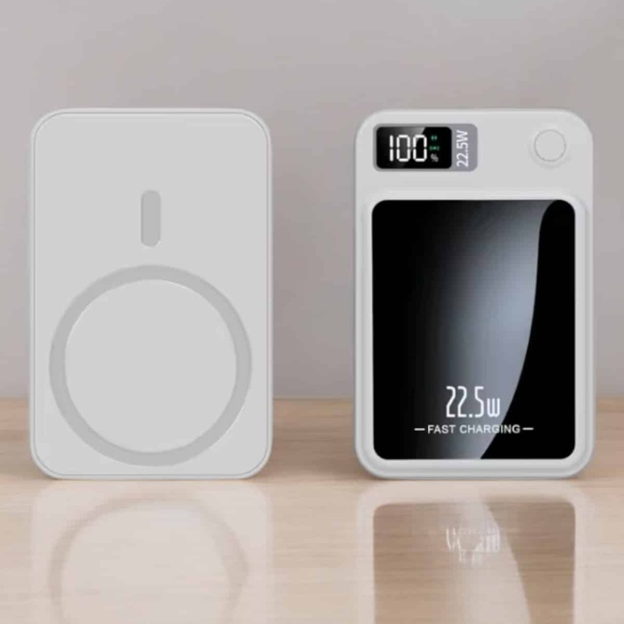 KESGİN MARKET ® iOS Uyumlu 22.5W Hızlı Şarj Magsafe Powerbank Dijital Göstergeli 10.000 mAh
