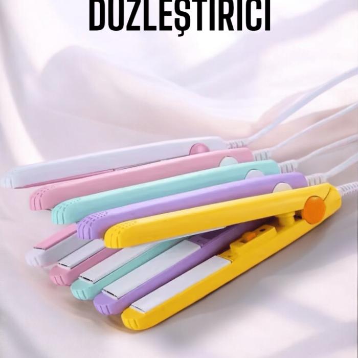 KESGİN MARKET ® 180°C Isı ve Uzun Süre Kalıcı Düzlük Sağlayan Mini Saç Düzleştirici