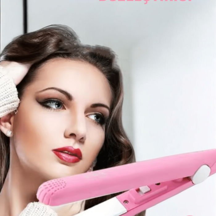 KESGİN MARKET ® Kompakt ve Hafif: Elektriklenme Karşıtı Mini Saç Düzleştirici