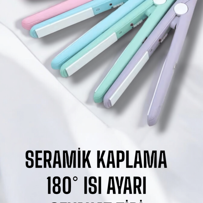 KESGİN MARKET ® Kompakt ve Hafif: Elektriklenme Karşıtı Mini Saç Düzleştirici