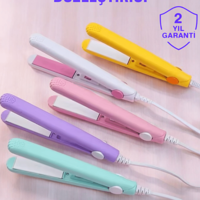 KESGİN MARKET ® Seramik Kaplama Taşınabilir Mini Saç Düzleştirici Seyahat Dostu Tasarım