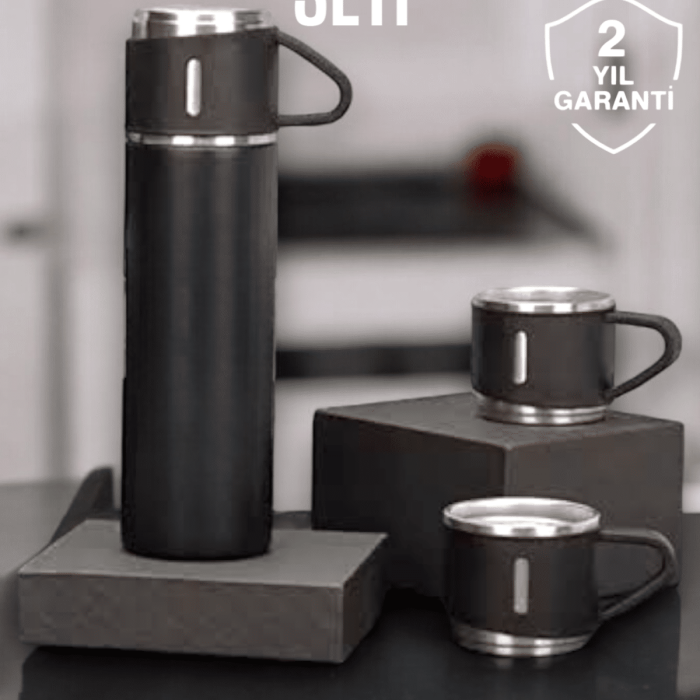 KESGİN MARKET ® 500 ml Kapasiteli Taşınabilir Basınçlı Termos Seti Günlük Kullanım için İdeal