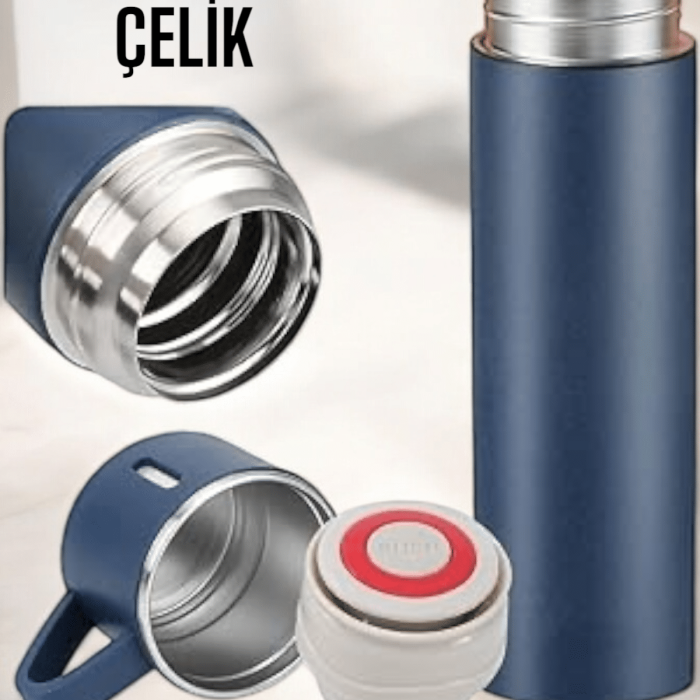 KESGİN MARKET ® Paslanmaz Çelik 3’lü Termos Seti Vakumlu ve 8 Saat Isı Koruma