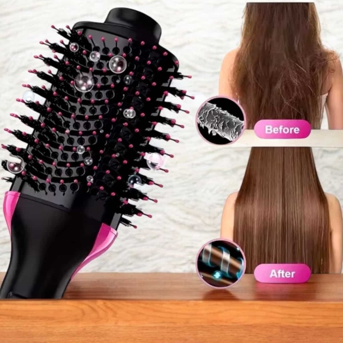 KESGİN MARKET ® 1200 Watt Gücünde, Negatif İyon Teknolojili, 3 Isı Kademeli Fön Tarağı