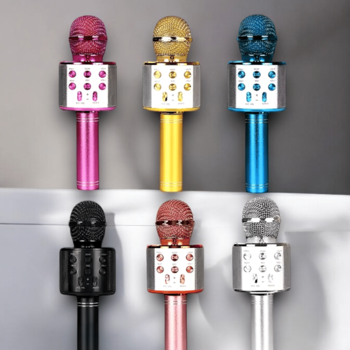 KESGİN MARKET ® Kablosuz Bluetooth Karaoke Mikrofon USB ve AUX Girişli, Yüksek Ses Kalitesi