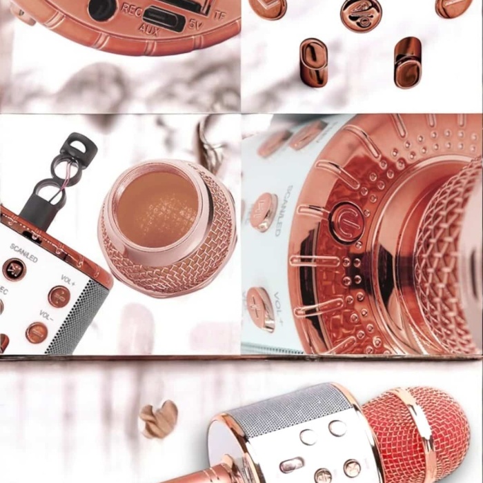 KESGİN MARKET ® Kablosuz Bluetooth Karaoke Mikrofon USB ve AUX Girişli, Yüksek Ses Kalitesi