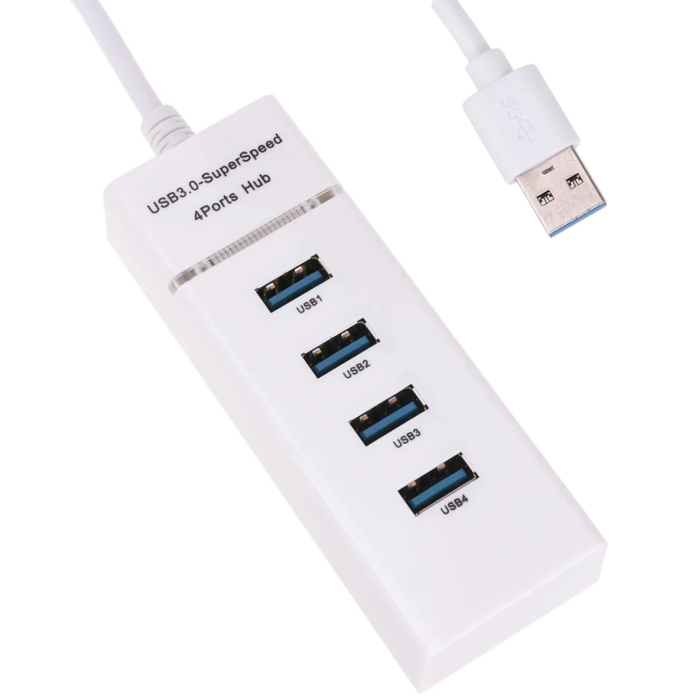 KESGİN MARKET® Çok Amaçlı 4 Port Girişli Güçlü Usb 3.0 Port Çoklayıcı Adaptör Switch Splitter Hub 1.2m Kablo