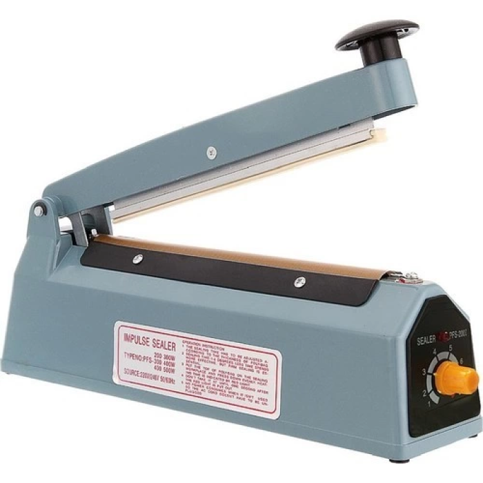 KESGİN MARKET® Fs-200 Metal Gövdeli Kullanımı Kolay Poşet Ağzı Kapama Yapıştırma Makinası (20cm) Impulse