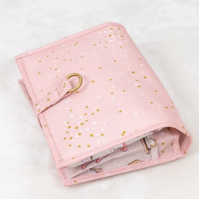 KESGİN MARKET® Baby Kullanımı Kolay Desenli Alt Bakım Çantası (pembe)