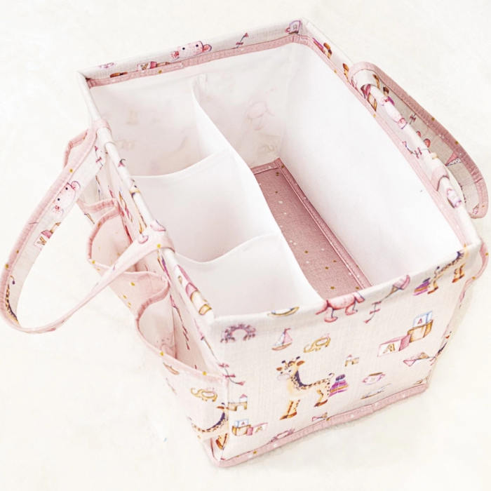 KESGİN MARKET® Baby Kullanımı Kolay Desenli Taşınabilir Bakım Çantası (pembe)