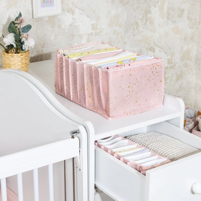 KESGİN MARKET® Baby Akordiyon Organizer Çekmece Düzenleyici Large (pembe) -04089