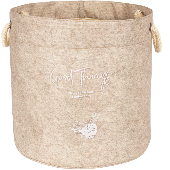 KESGİN MARKET® Kulplu Yuvarlak Düzenleyici Çok Amaçlı Kolay Taşınabilen Organizer Keçe Sepet (mega) 03648