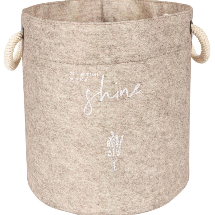 KESGİN MARKET® Kulplu Yuvarlak Düzenleyici Çok Amaçlı Kolay Taşınabilen Organizer Keçe Sepet (maxi) 03655