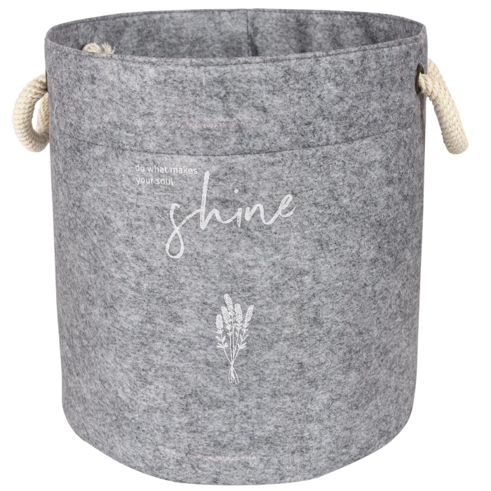 KESGİN MARKET® Kulplu Yuvarlak Düzenleyici Çok Amaçlı Kolay Taşınabilen Organizer Keçe Sepet (maxi) 03655