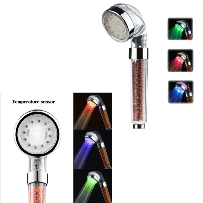 KESGİN MARKET® Rain Duş Robotu Tepe Duş Seti Duş Başlığı Sistemi Ledli Duş Başlık Hediyeli