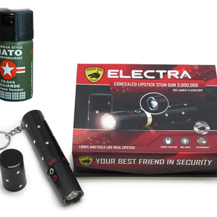 KESGİN MARKET® Ruj Şeklinde Elektro Şok El Feneri Cihazı + Bıber Gaz Hediyeli