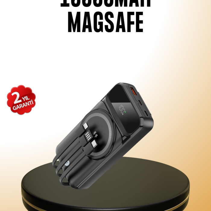 KESGİN MARKET® 15W Kablosuz Hızlı Şarjlı 10000 mAh Powerbank – Taşınabilir, LED Göstergeli