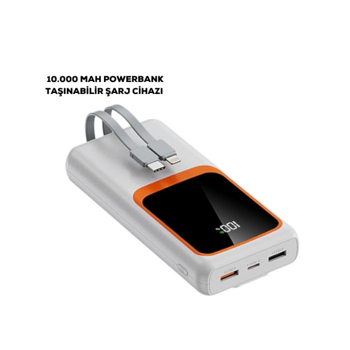 KESGİN MARKET® 10000 mAh Taşınabilir Şarj Cihazı – Hızlı Şarj, Hafif ve Dayanıklı Tasarım