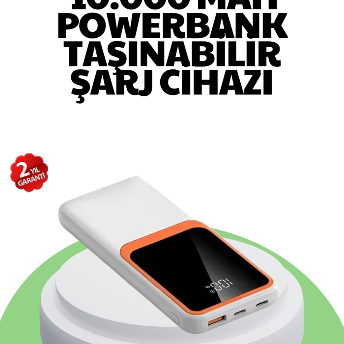 KESGİN MARKET® 10000 mAh Hızlı Şarj Destekli Powerbank – Hafif, Kompakt ve Güvenli