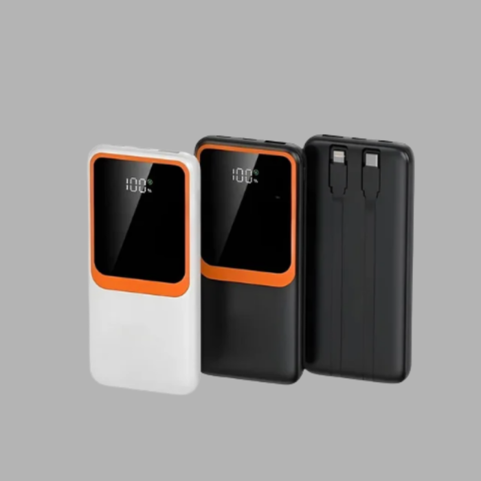 KESGİN MARKET® 10000 mAh Taşınabilir Powerbank – Çift Çıkışlı Type-C ve Lightning Uyumlu