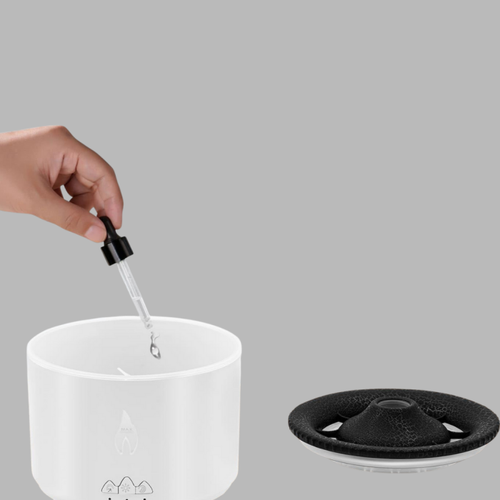 KESGİN MARKET® 3D Alev Işıklı Aromaterapi Makinesi – 360 ml Su Kapasiteli Sessiz Difüzör