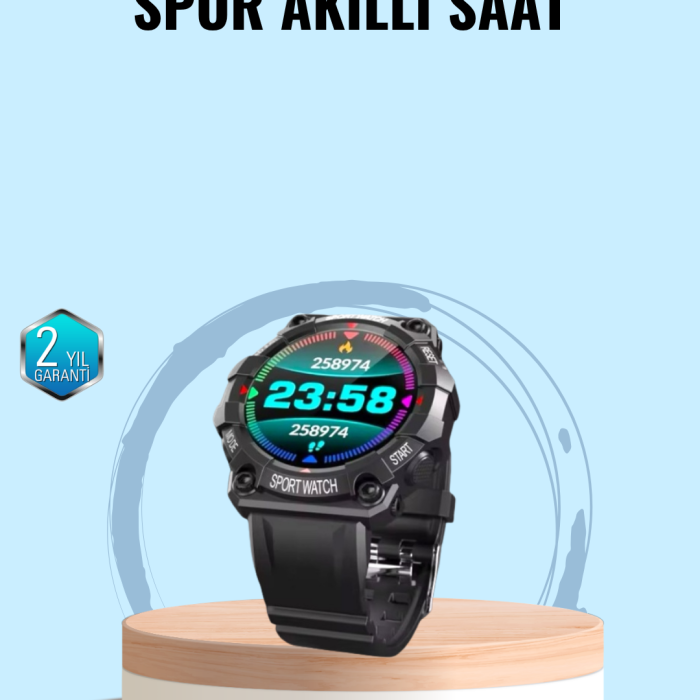 KESGİN MARKET® Spor Akıllı Saat – Nabız Ölçer, Adım Sayar ve Hareketsizlik Hatırlatıcılı
