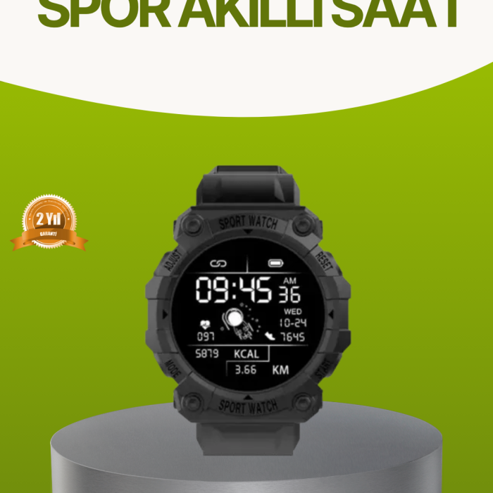 KESGİN MARKET® Akıllı Spor Saat – Nabız Ölçer, Adım Sayar ve Kalori Takipli