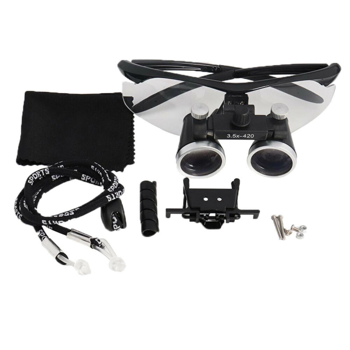 KESGİN MARKET® -3.5x-420mm  Diş Cerrahi Gözlük Lens Büyüteç,taşıma Çantalı