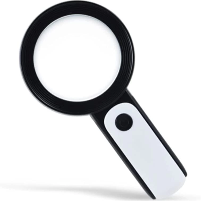 KESGİN MARKET® -30x -12ışıklı Büyüteç Taşınabilir Çıft Katmanlı Optik Cam Okuma Büyüteç 2290-18