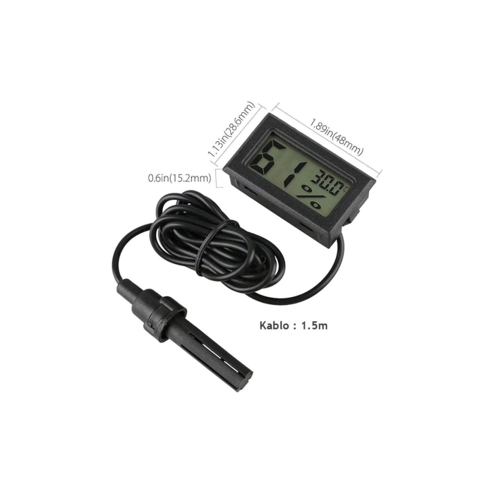 KESGİN MARKET® Robot Elektronik Dijital Ekran Sıcaklık Ve Nem Ölçer - Termometre Higrometre Kuluçka