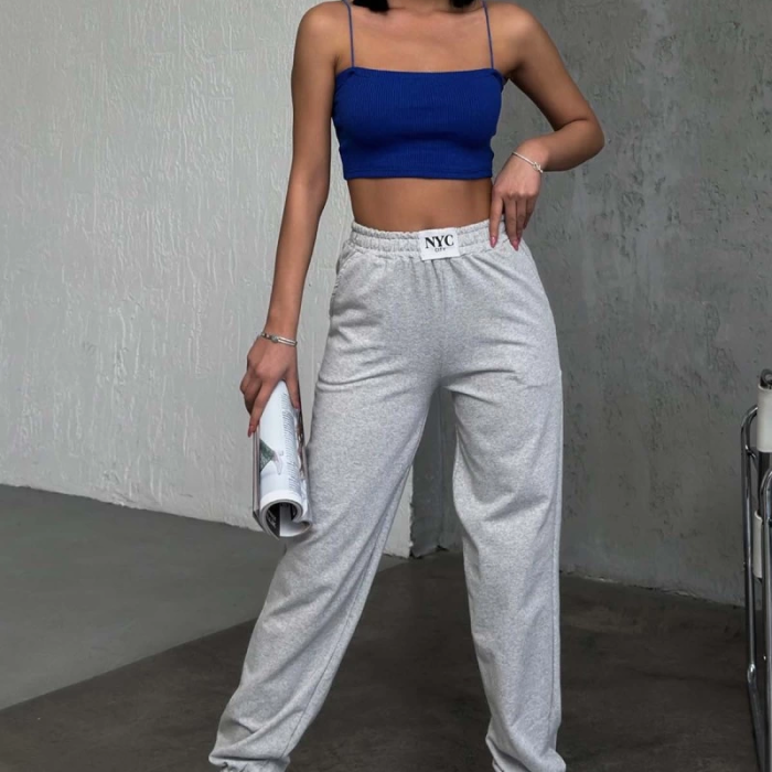 KESGİN MARKET® Rahatlığın Şıklığı Tarz Gri Paçası Lastikli Eşofman Altı