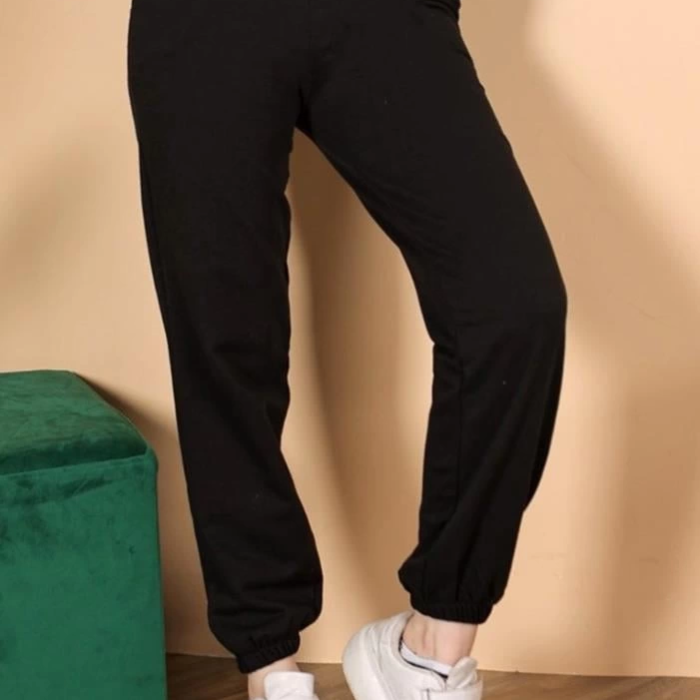 KESGİN MARKET® Rahatlığın Şıklığı Tarz Siyah Paçası Lastikli Eşofman Altı