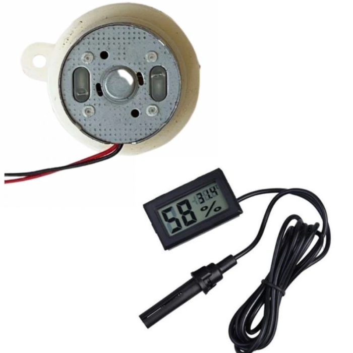 KESGİN MARKET® Kuluçka Makinesi Mini Viyol Çevirme Motoru 12 Volt Ve Nem Ölçer