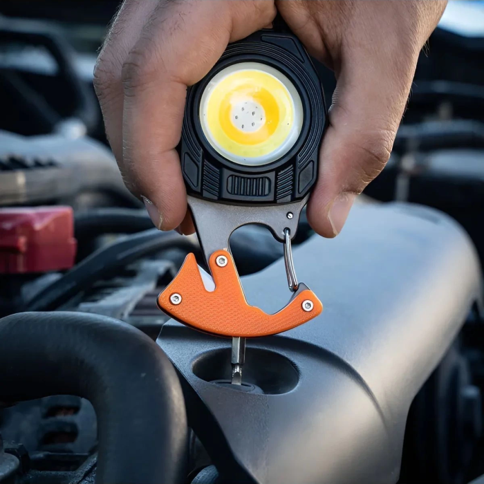 KESGİN MARKET® Çok Fonksiyonlu Mini Led Lamba Anahtarlık Ve Çakmak Usb Şarjlı Kamp İçin Taşınabilir 7 Modlu